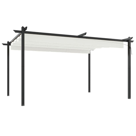 Vidaxl Garden Practor mit ausziehbarem Dach 4x3 m cremefarben