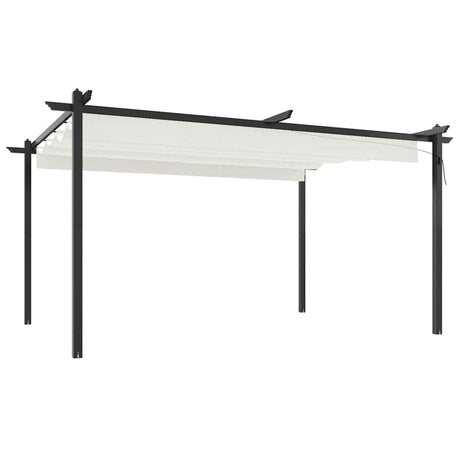 Vidaxl Garden Practor mit ausziehbarem Dach 4x3 m cremefarben