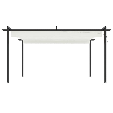 Vidaxl Garden Practor mit ausziehbarem Dach 4x3 m cremefarben