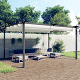 Vidaxl Garden Practor mit ausziehbarem Dach 4x3 m cremefarben