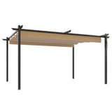 Vidaxl Garden Practor mit ausziehbarem Dach 4x3 m Taupe
