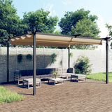 Vidaxl Garden Practor mit ausziehbarem Dach 4x3 m Taupe