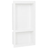 VIDAXL -Dusche mit 2 Fächern 41x69x9 cm Hochglanz weiß