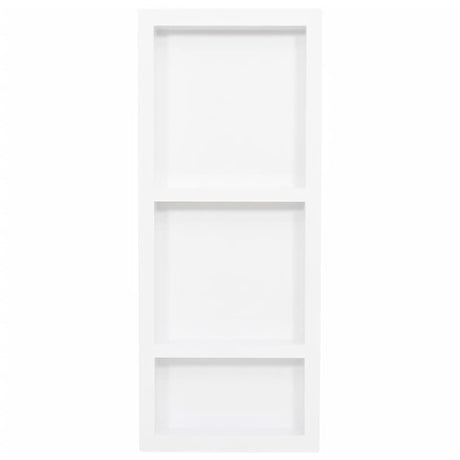 VIDAXL -Dusche mit 3 Fächern 41 x 99 x 9 cm Hochglanz weiß