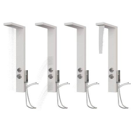 Vidaxl Duschpaneel System Aluminium Weiß