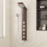 Vidaxl Duschpaneel System Glas Brown