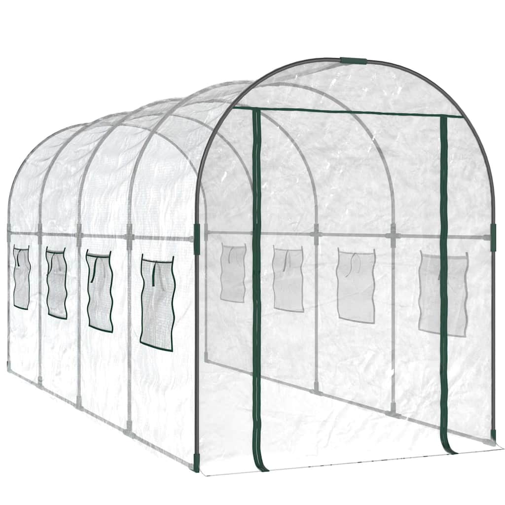 Vidaxx Gartengewächshaus 160x400x190 cm PVC und pulverbeschichteter Stahl transparent