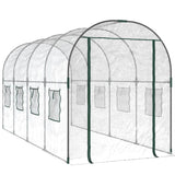 Vidaxx Gartengewächshaus 160x400x190 cm PVC und pulverbeschichteter Stahl transparent