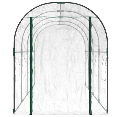 Vidaxx Gartengewächshaus 160x400x190 cm PVC und pulverbeschichteter Stahl transparent