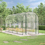 Vidaxx Gartengewächshaus 160x400x190 cm PVC und pulverbeschichteter Stahl transparent