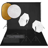 Vidaxl Photo Studio -Set mit Beleuchtungssatz, Hintergrund und Reflektor