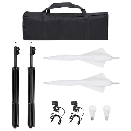 Vidaxl Photo Studio -Set mit Beleuchtungssatz, Hintergrund und Reflektor