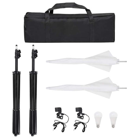 Vidaxxl Fotostudio-Set mit Beleuchtungsset, Hintergrund und Reflektor