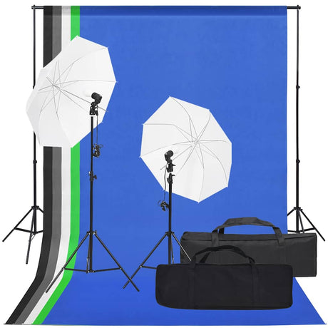 Vidaxxl Fotostudio-Set mit Beleuchtungsset und Hintergrund