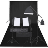 Vidaxl Photo Studio Set mit Beleuchtungsset und Hintergrund
