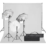 Vidaxl Photo Studio Set mit Beleuchtungsset und Hintergrund