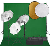 Vidaxxl Fotostudio-Set mit Beleuchtungsset, Hintergrund und Reflektor