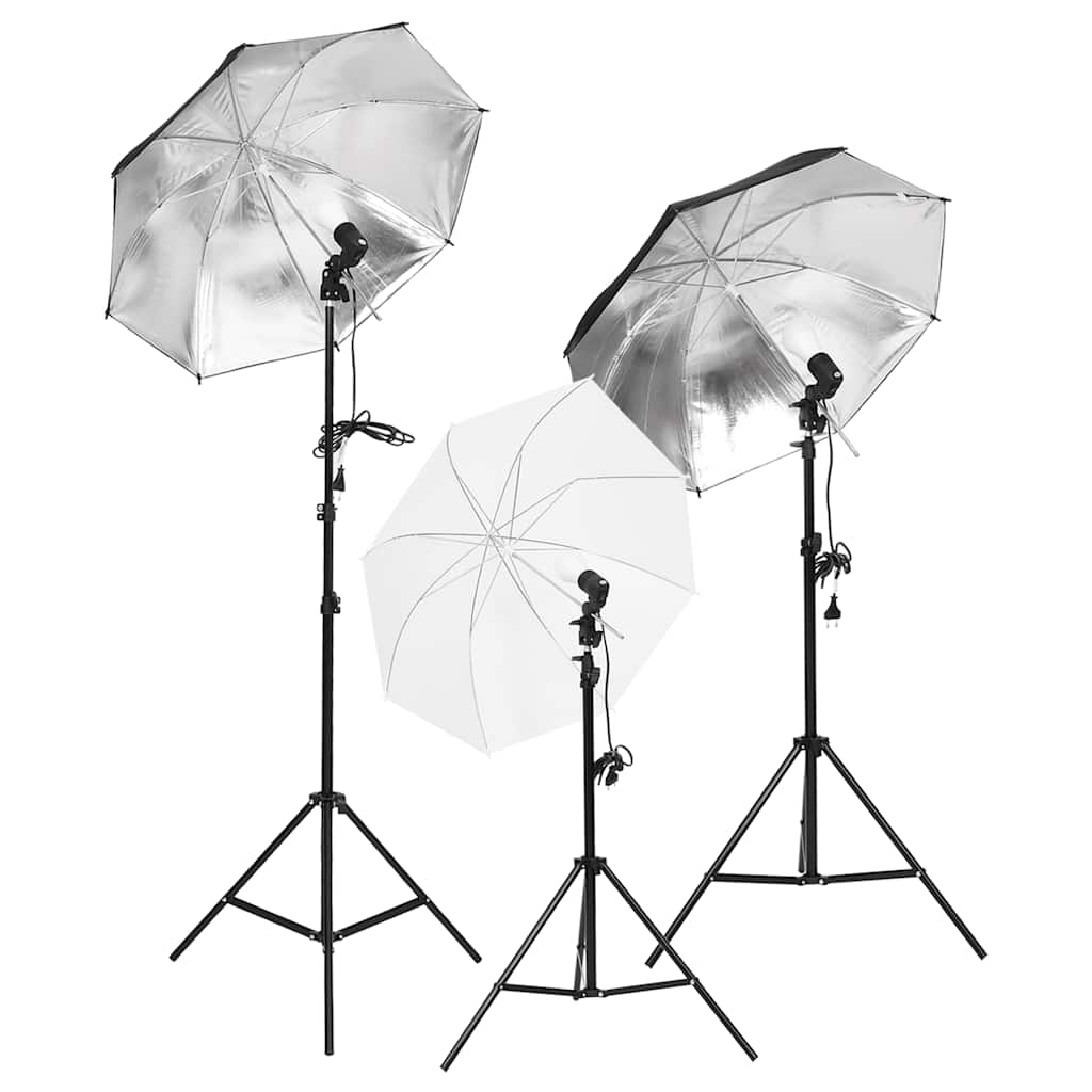 Vidaxl Photo Studio -Set mit Beleuchtungssatz, Hintergrund und Reflektor