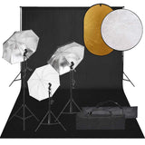 Vidaxxl Fotostudio-Set mit Beleuchtungsset, Hintergrund und Reflektor