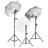 Vidaxl Photo Studio -Set mit Beleuchtungssatz, Hintergrund und Reflektor