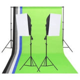 Vidaxl Photo Studio -Set mit Beleuchtungssatz, Hintergrund und Reflektor