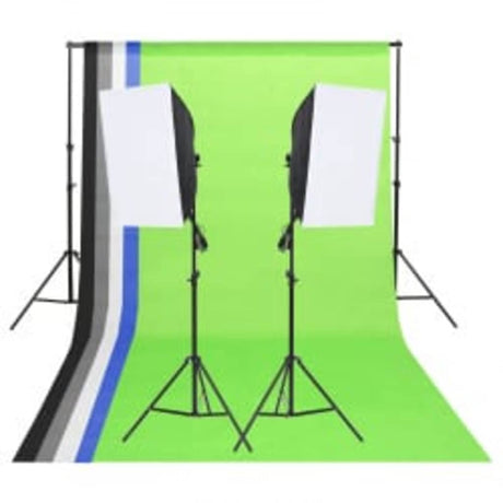 Vidaxxl Fotostudio-Set mit Beleuchtungsset, Hintergrund und Reflektor