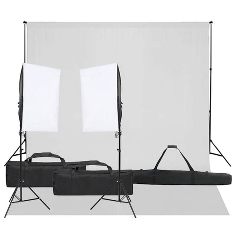 Vidaxxl Fotostudio-Set mit Beleuchtungsset und Hintergrund