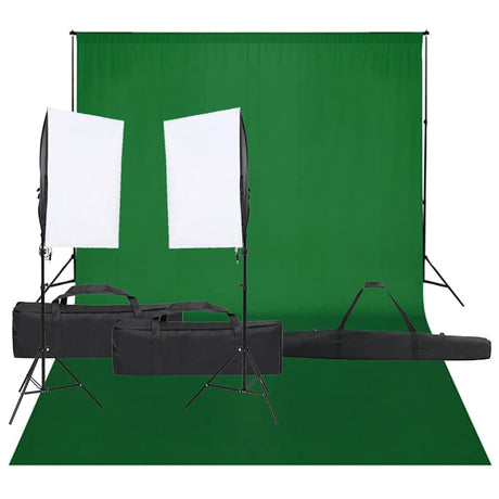 Vidaxxl Fotostudio-Set mit Beleuchtungsset und Hintergrund