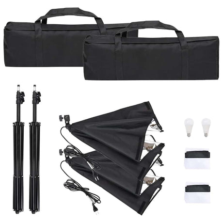 Vidaxxl Fotostudio-Set mit Beleuchtungsset, Hintergrund und Reflektor