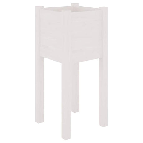 VIDAXL -Pflanzer 2 PCs 31x31x70 cm Festkiefer weiß