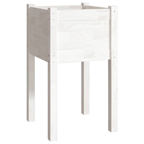VIDAXL -Pflanzer 2 ST 40x40x70 cm Festkiefer weiß