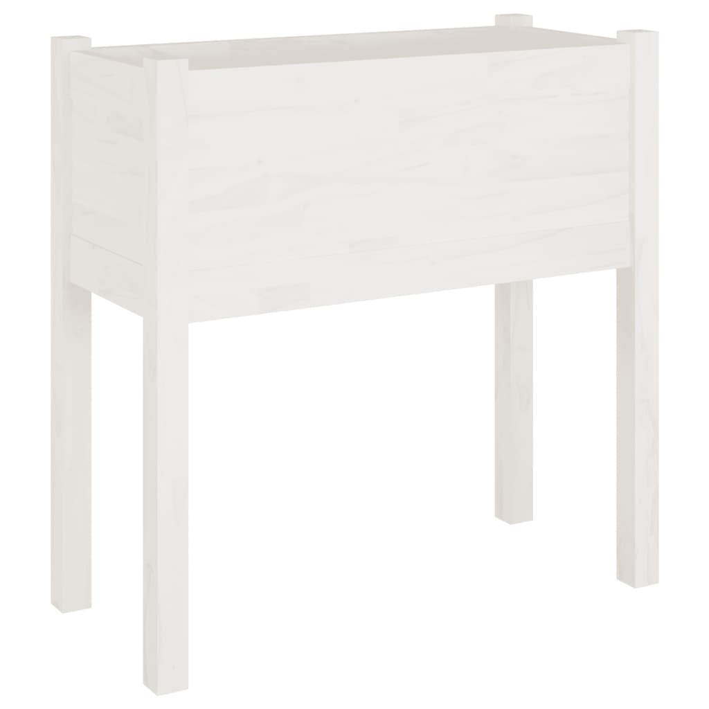 VIDAXL -Pflanzer 2 ST 70x31x70 cm Festkiefer weiß