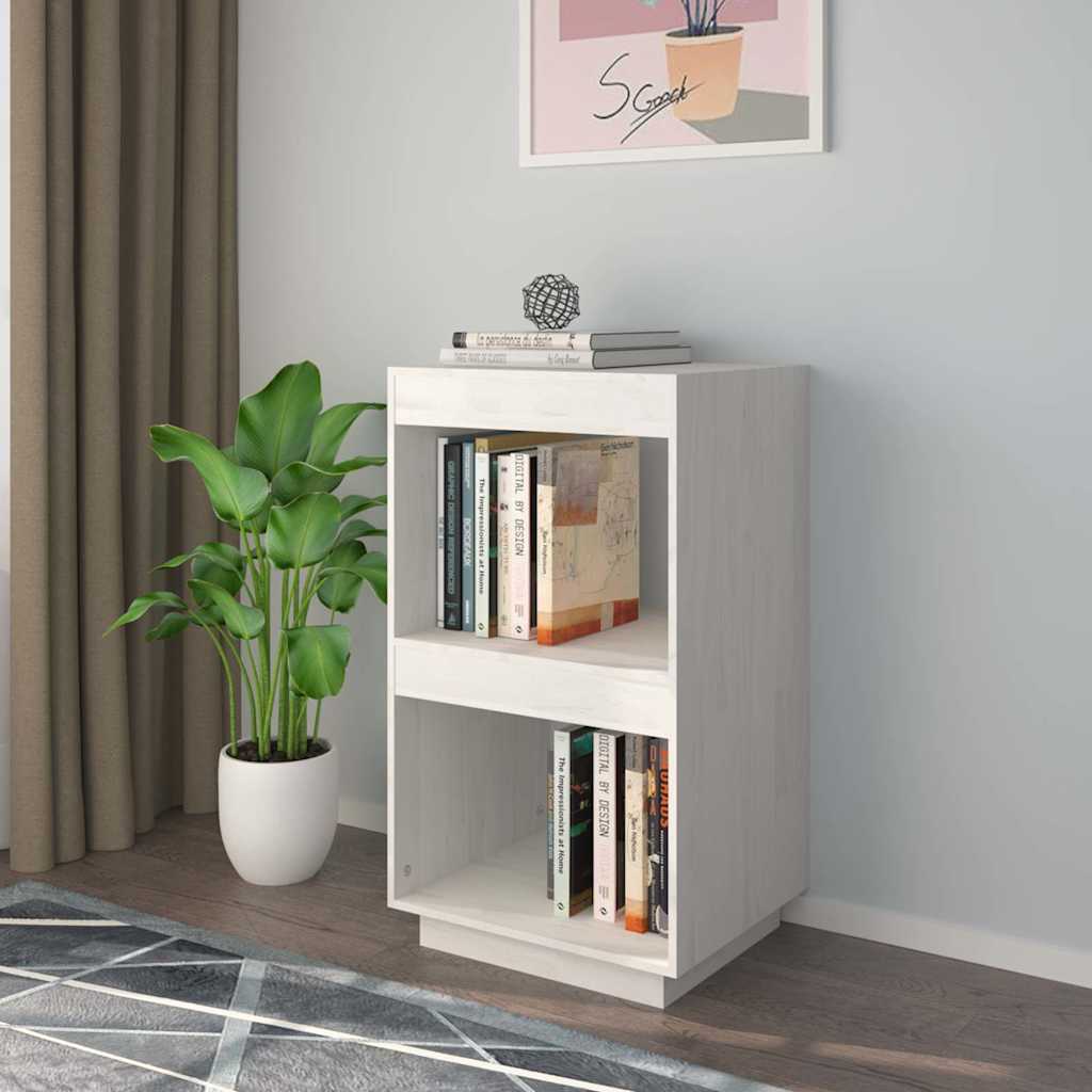 Vidaxl boekenkast 40x35x71 cm massief grenenhout wit