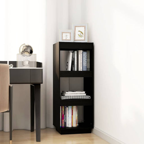Vidaxl boekenkast kamerscherm 40x35x103 cm massief grenenhout zwart