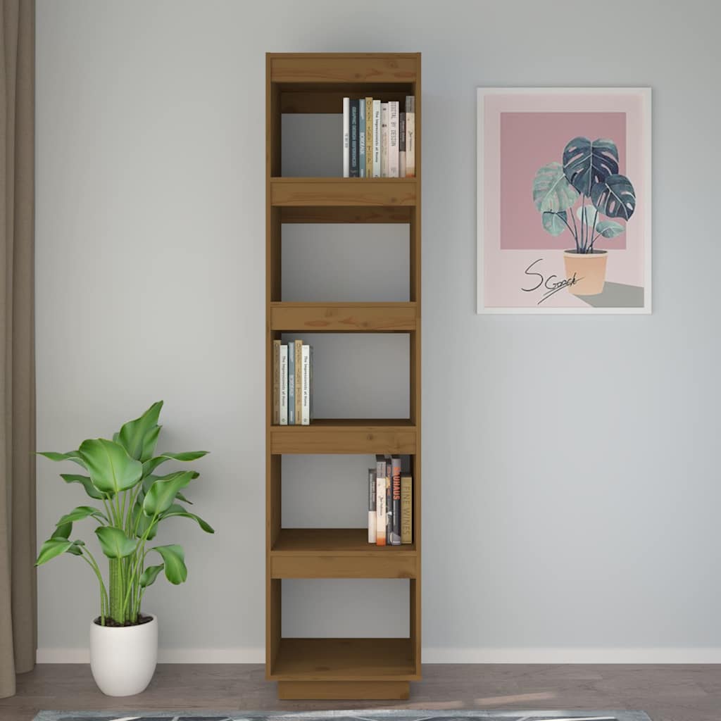 Vidaxl boekenkast kamerscherm 40x35x167 cm grenenhout honingbruin