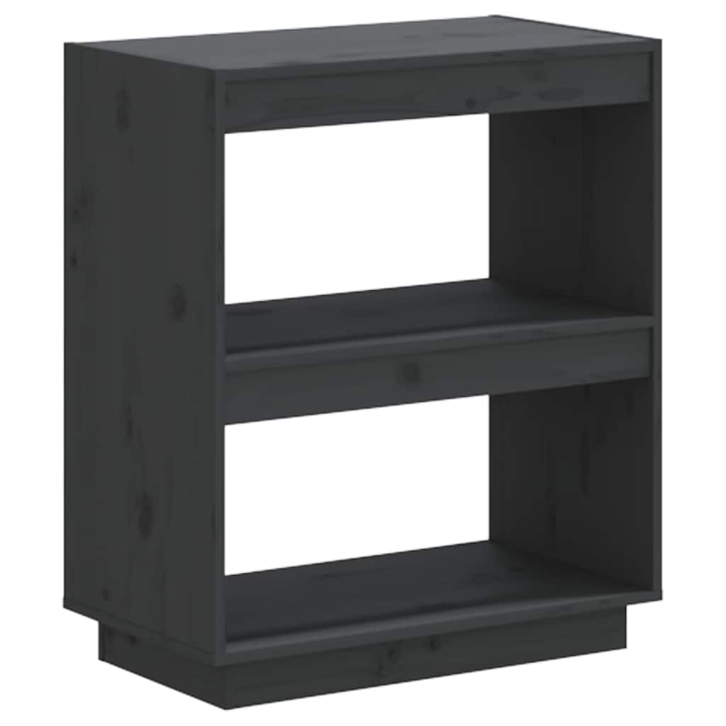 Vidaxl boekenkast 60x35x71 cm massief grenenhout grijs