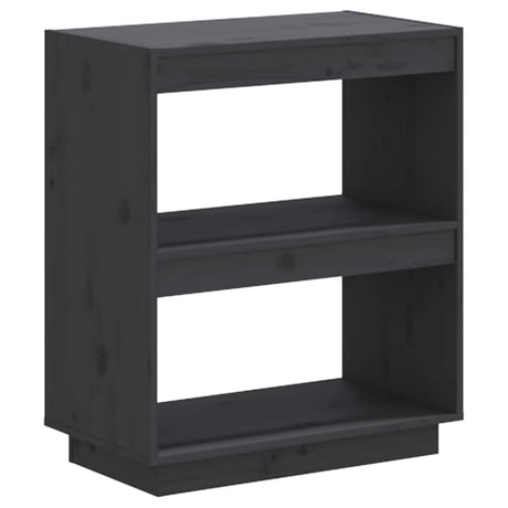 Vidaxl boekenkast 60x35x71 cm massief grenenhout grijs