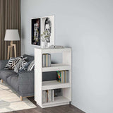 Vidaxl boekenkast kamerscherm 60x35x103 cm massief grenenhout wit