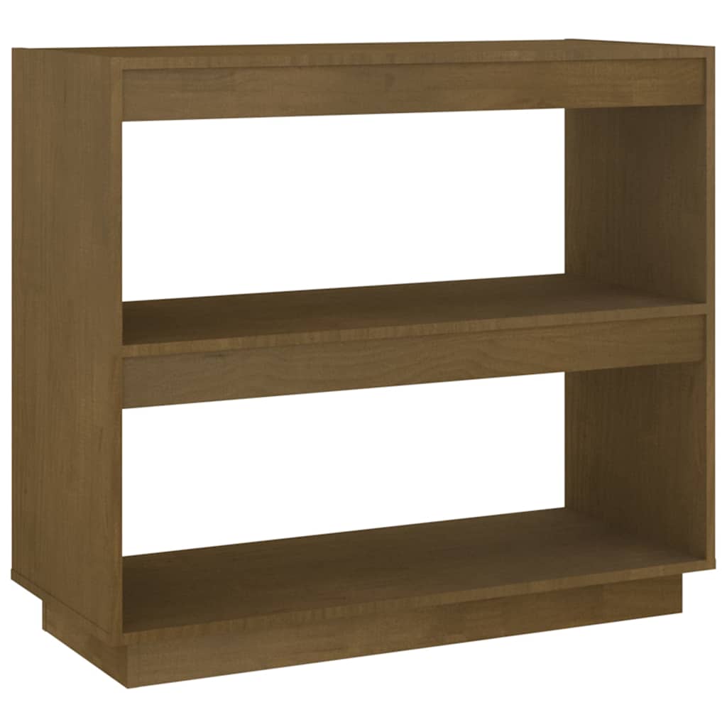 Vidaxl boekenkast 80x35x71 cm massief grenenhout honingbruin