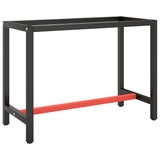 Vidaxl werkbankframe 110x50x79 cm metaal matzwart en matrood