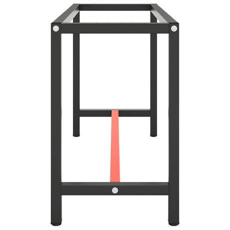 Vidaxl werkbankframe 140x50x79 cm metaal matzwart en matrood