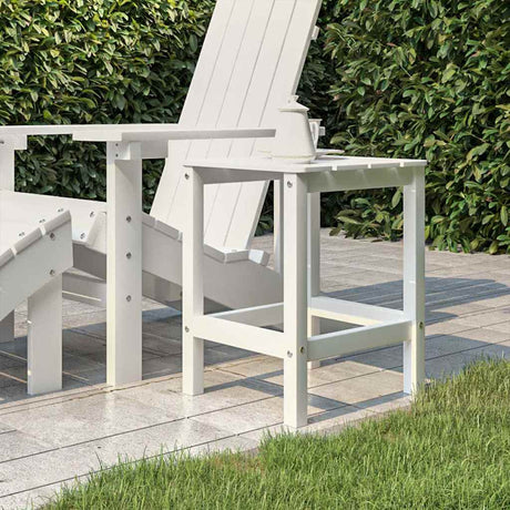 Vidaxl tuintafel adirondack 38x38x46 cm hdpe wit