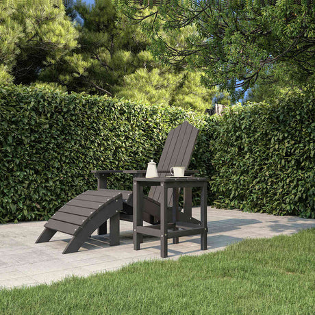 Vidaxl tuintafel adirondack 38x38x46 cm hdpe antracietkleurig