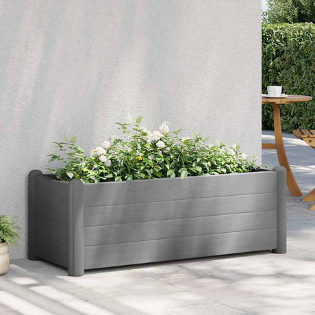 Vidaxl -Pflanzer vermehrte 100x43x35 cm pp steingrau