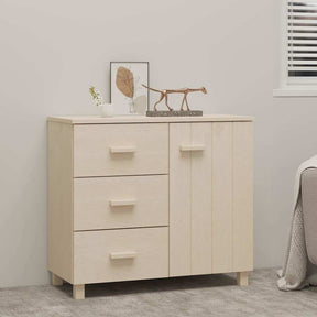 Vidaxl dressoir hamar 90x40x80 cm massief grenenhout honingbruin