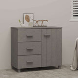 Vidaxl dressoir hamar 90x40x80 cm massief grenenhout lichtgrijs