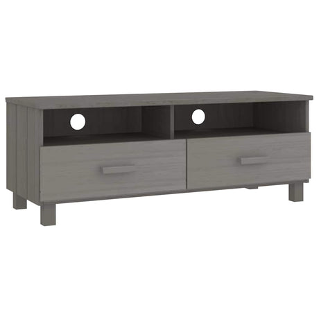 Vidaxl tv-meubel hamar 106x40x40 cm massief grenenhout lichtgrijs