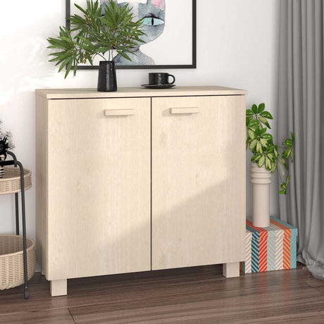 Vidaxl dressoir hamar 85x35x80 cm massief grenenhout honingbruin
