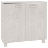 Vidaxl dressoir hamar 85x35x80 cm massief grenenhout wit