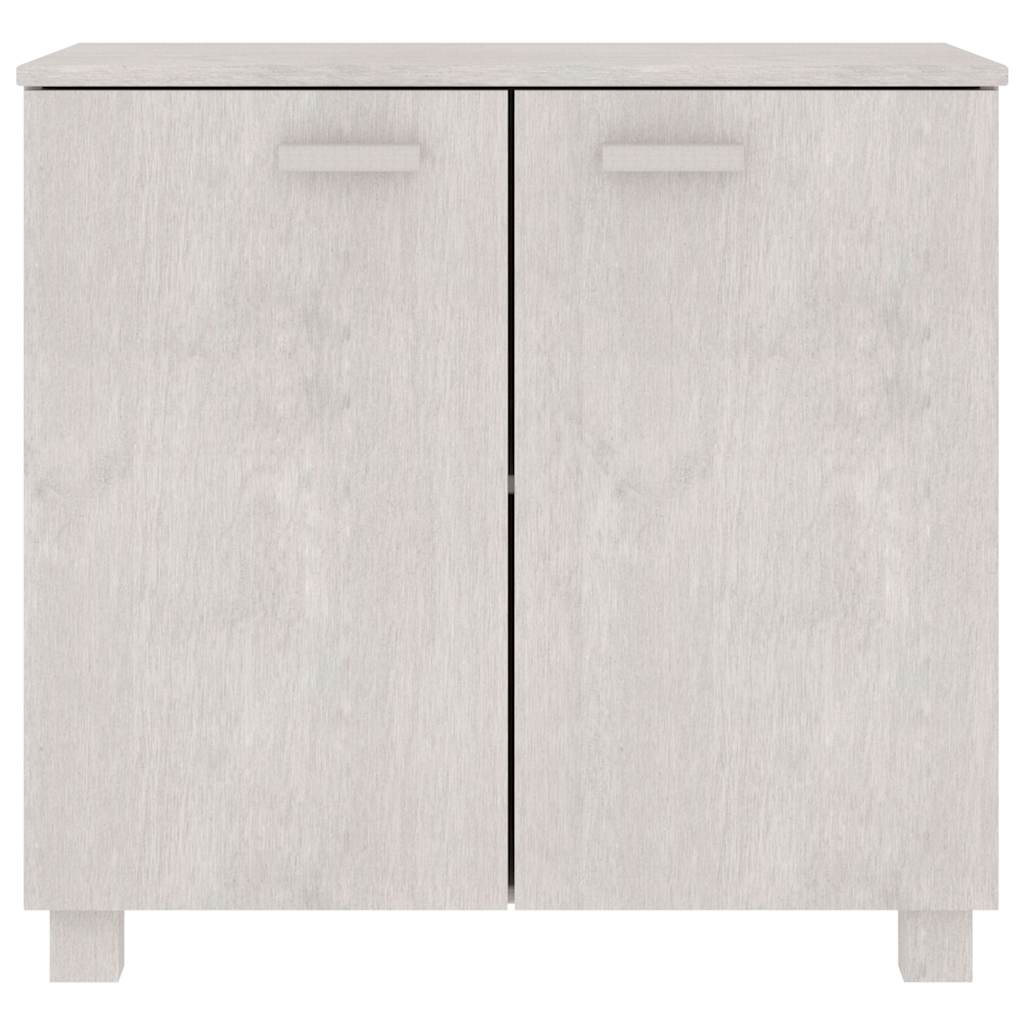 Vidaxl dressoir hamar 85x35x80 cm massief grenenhout wit